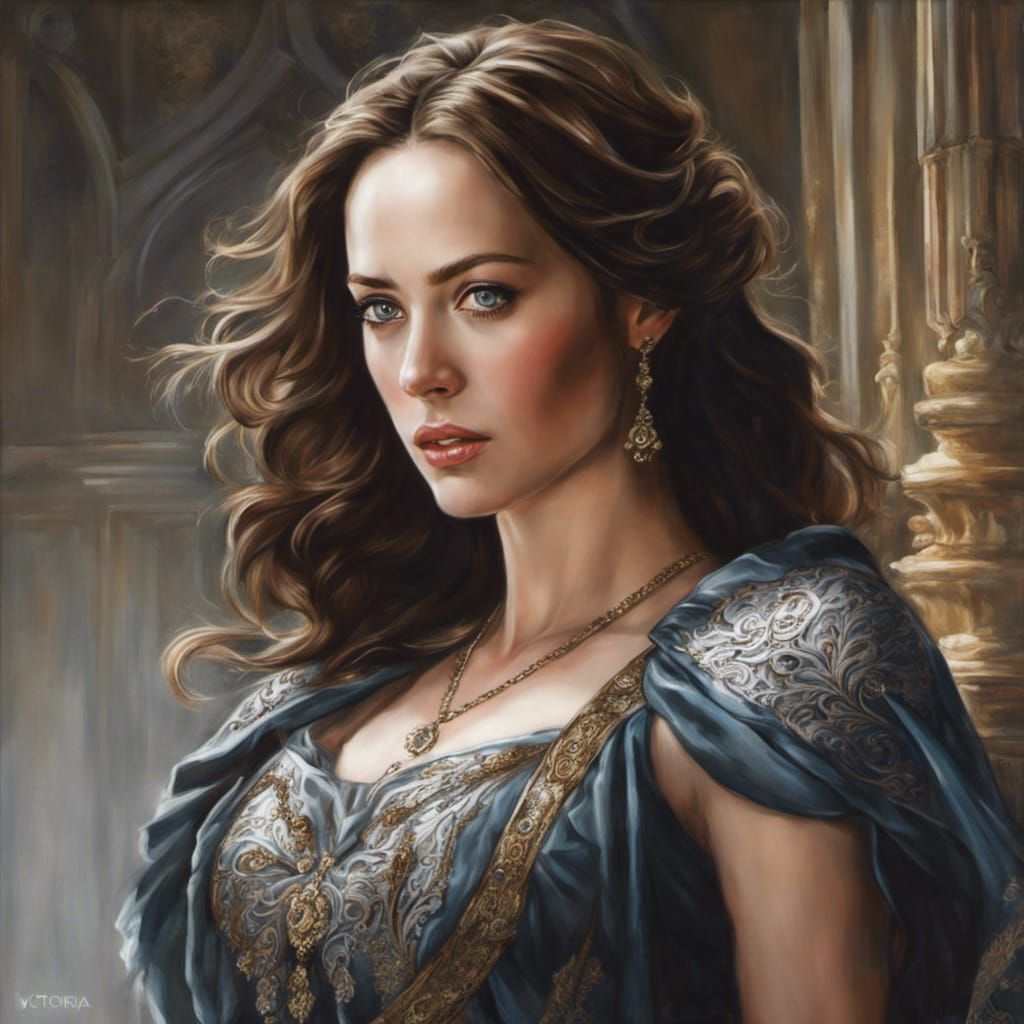 Detailed Portrait Inspired by Romantic Fantasy Art