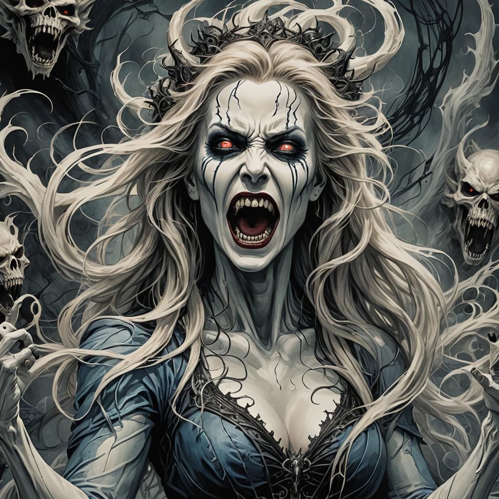 Screaming Banshee Digital Art