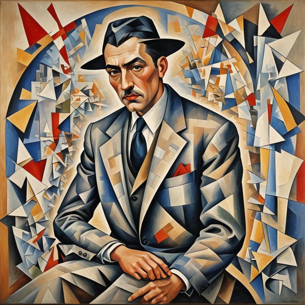 Abstract Cubist Portrait of Gavin