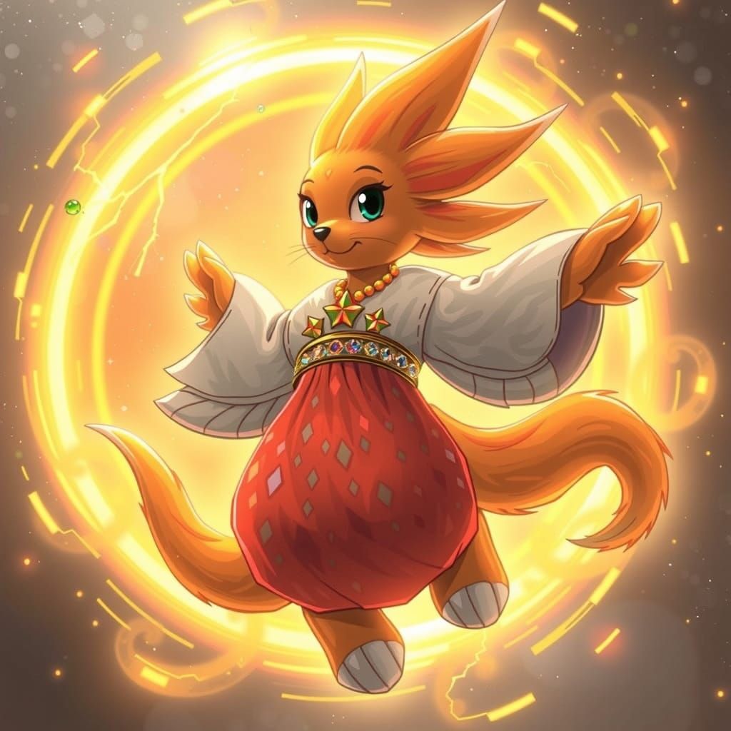 Rainbow Wolf in Lisa Frank Coloring Book Style