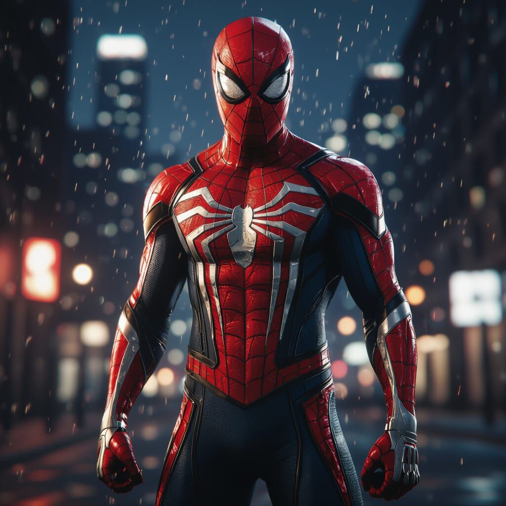 Hyper-Realistic Spider-Man in Cinematic Style