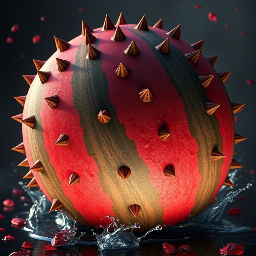 Vibrant Watermelon Fantasy Concept Art