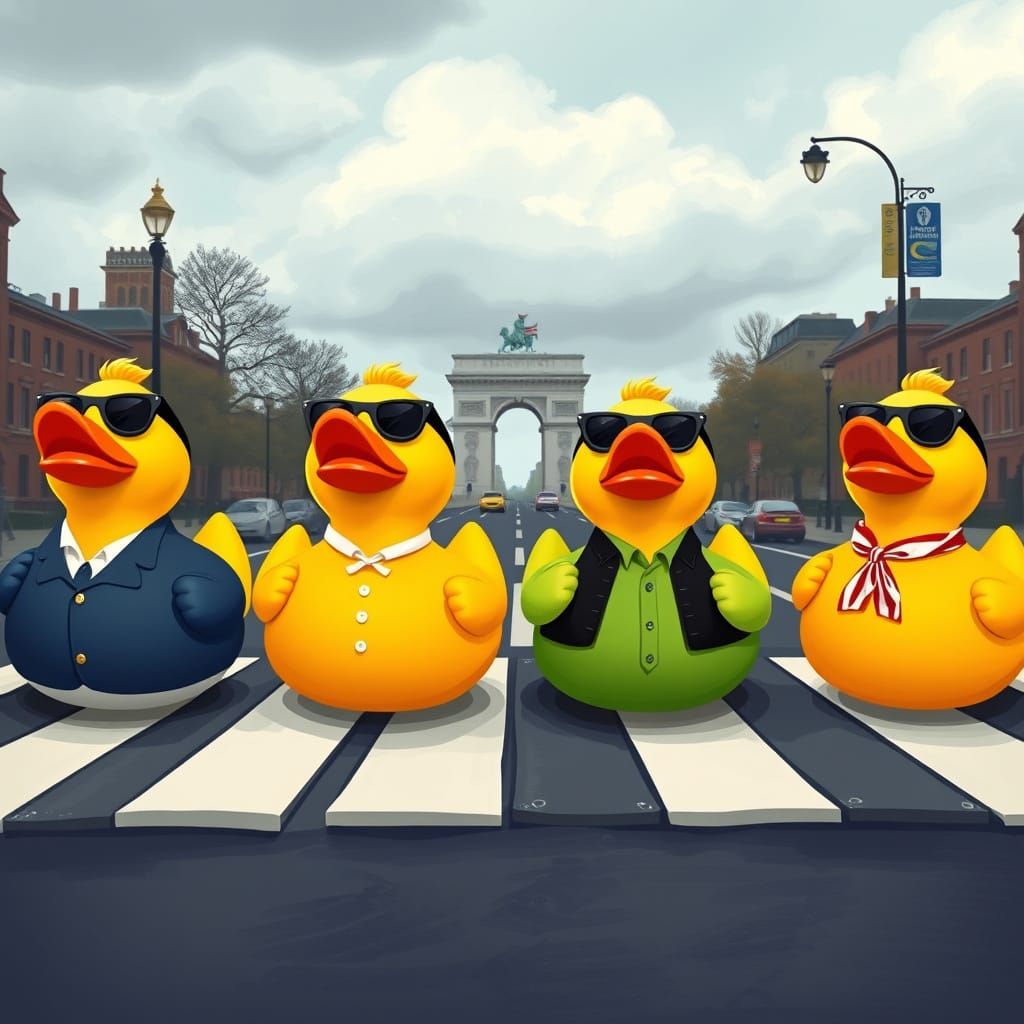 Colorful Rubber Duck Beatles Tribute