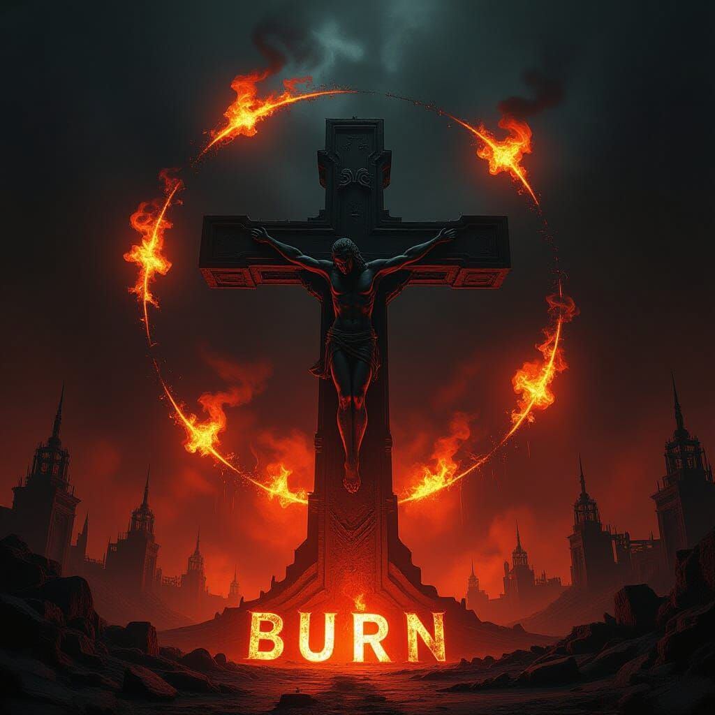 Inverted Cross in Burning Biomechanical Realm