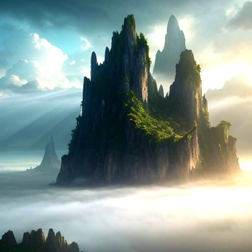 Majestic Floating Islands in the Sky