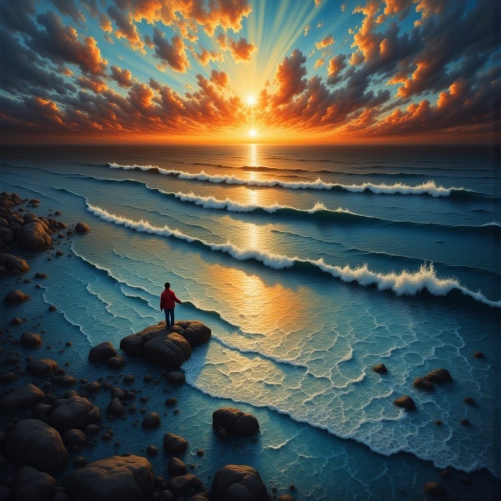 Enjoying sunset