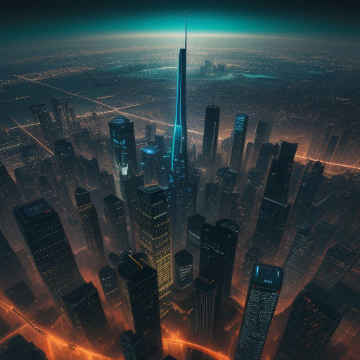 Surreal Futuristic Cityscape Emerges from a Desolate Wastela...