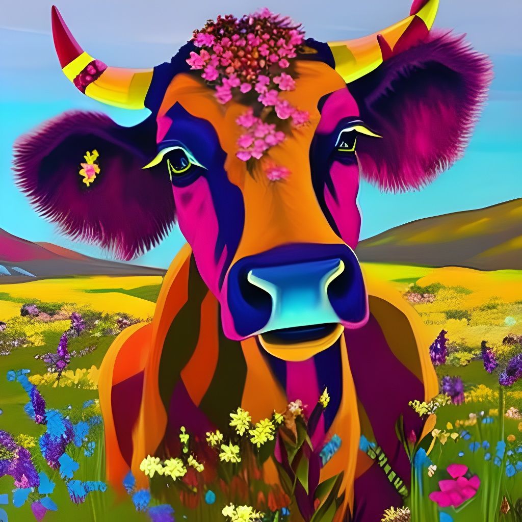 Colorful Floral Calf in Bohemian Style