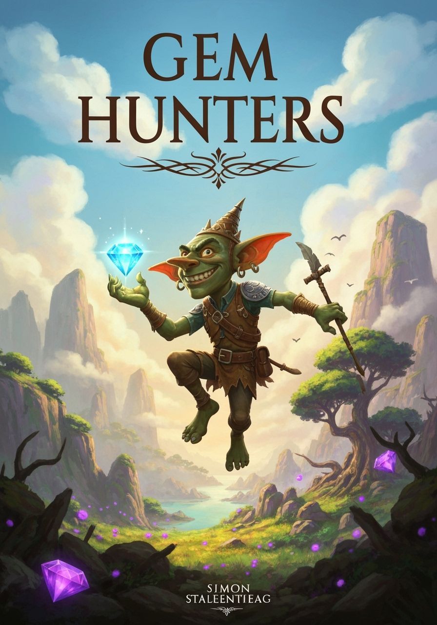 Goblin Gem Hunter in High Fantasy Landscape