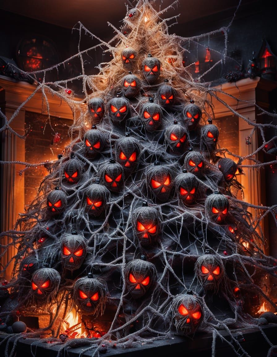 Spider-Filled Christmas Tree of Horrors