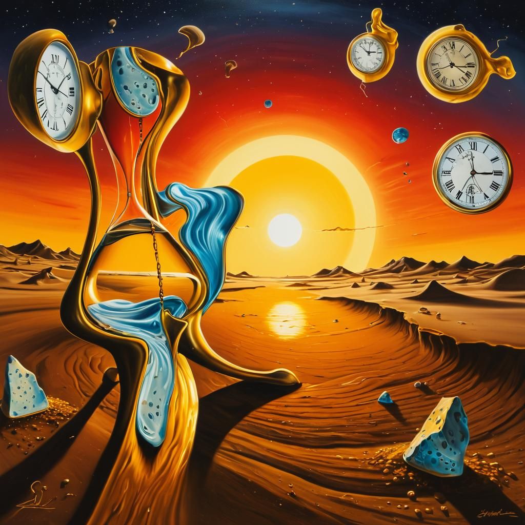 Time is running away from all of usa hourglass with legs run...