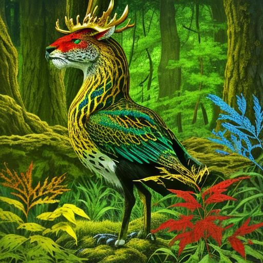 King of the Forest in Bold Color Palette