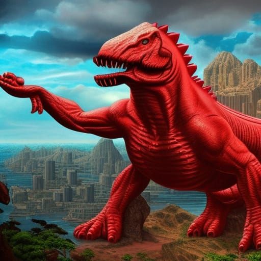 Epic Cinematic Devil Dinosaur Digital Painting