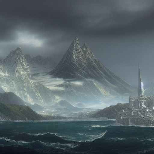 Númenor Inspired Lighthouse