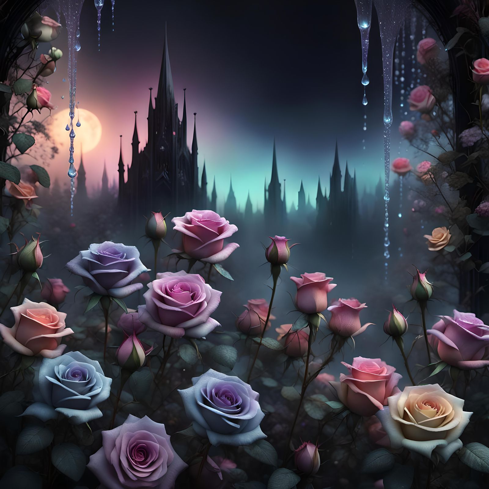 Field of thorns and roses