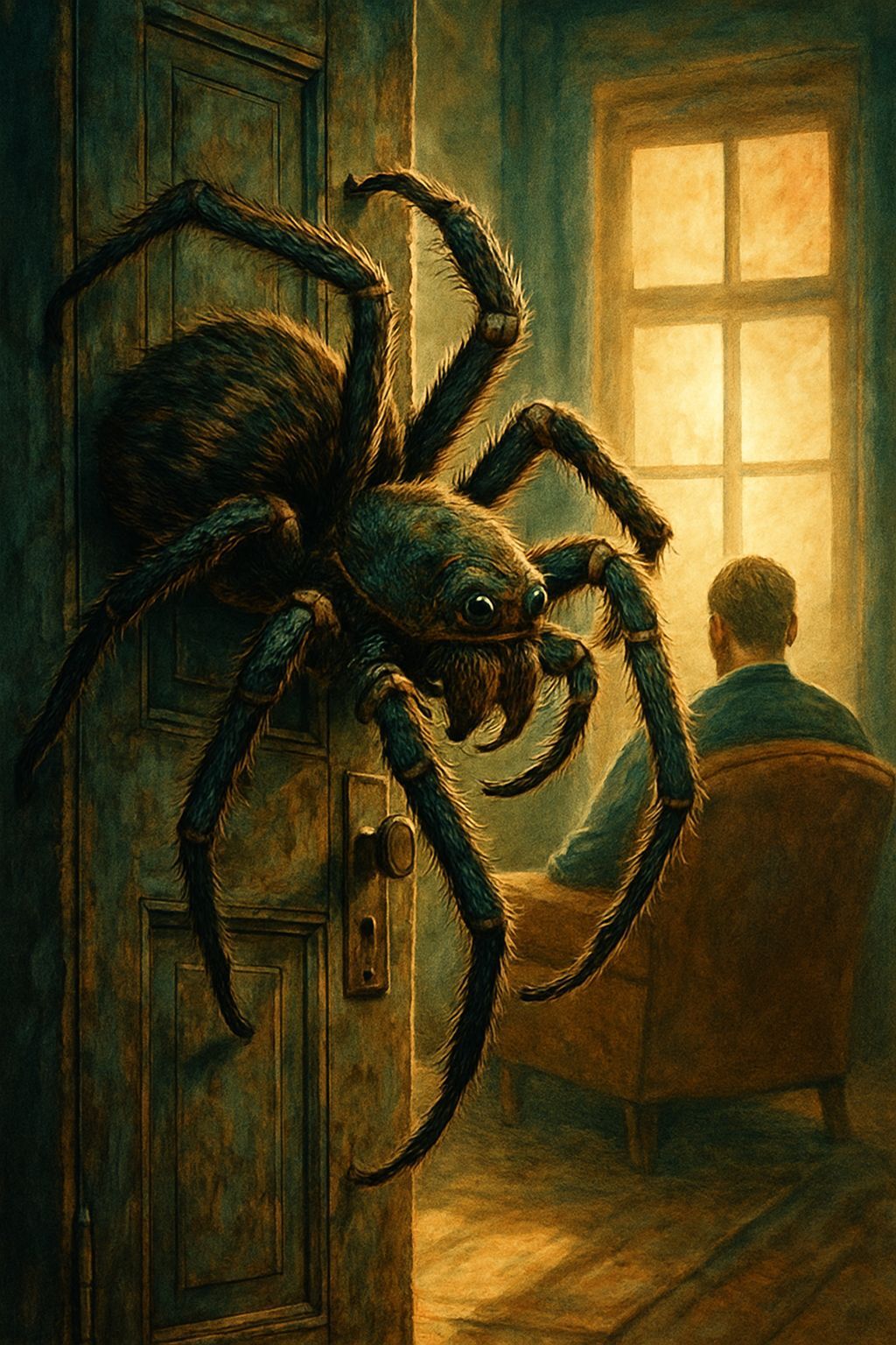 Anthropomorphic Spider Enters Living Room