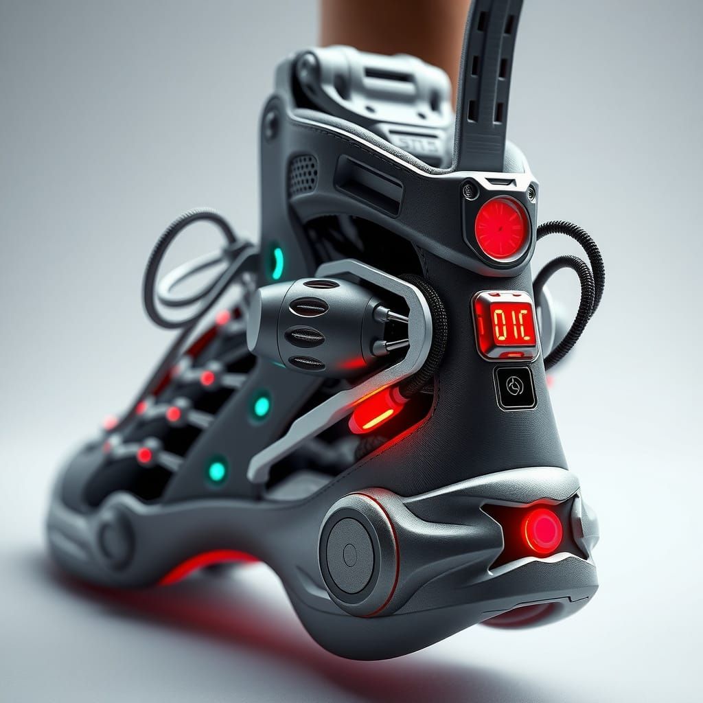 Robotic Symbiotic Basketball Shoe: Futuristic Grafting