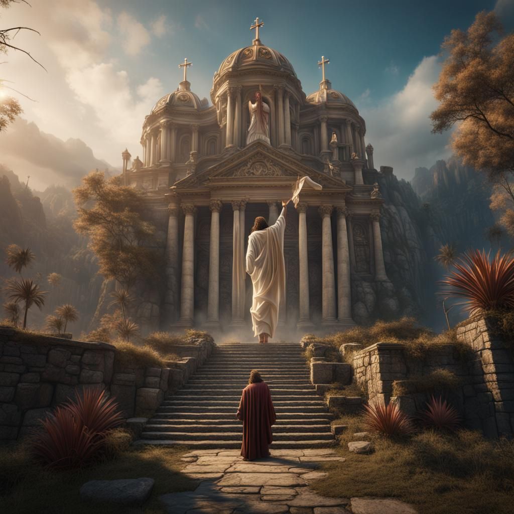 Detailed Matte Painting of Jesus Christ