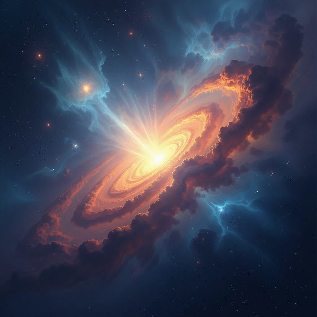 Brilliant Supernova Explosion in Hyper-Realistic Style