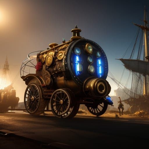 Steampunk Vehicle Concept Art