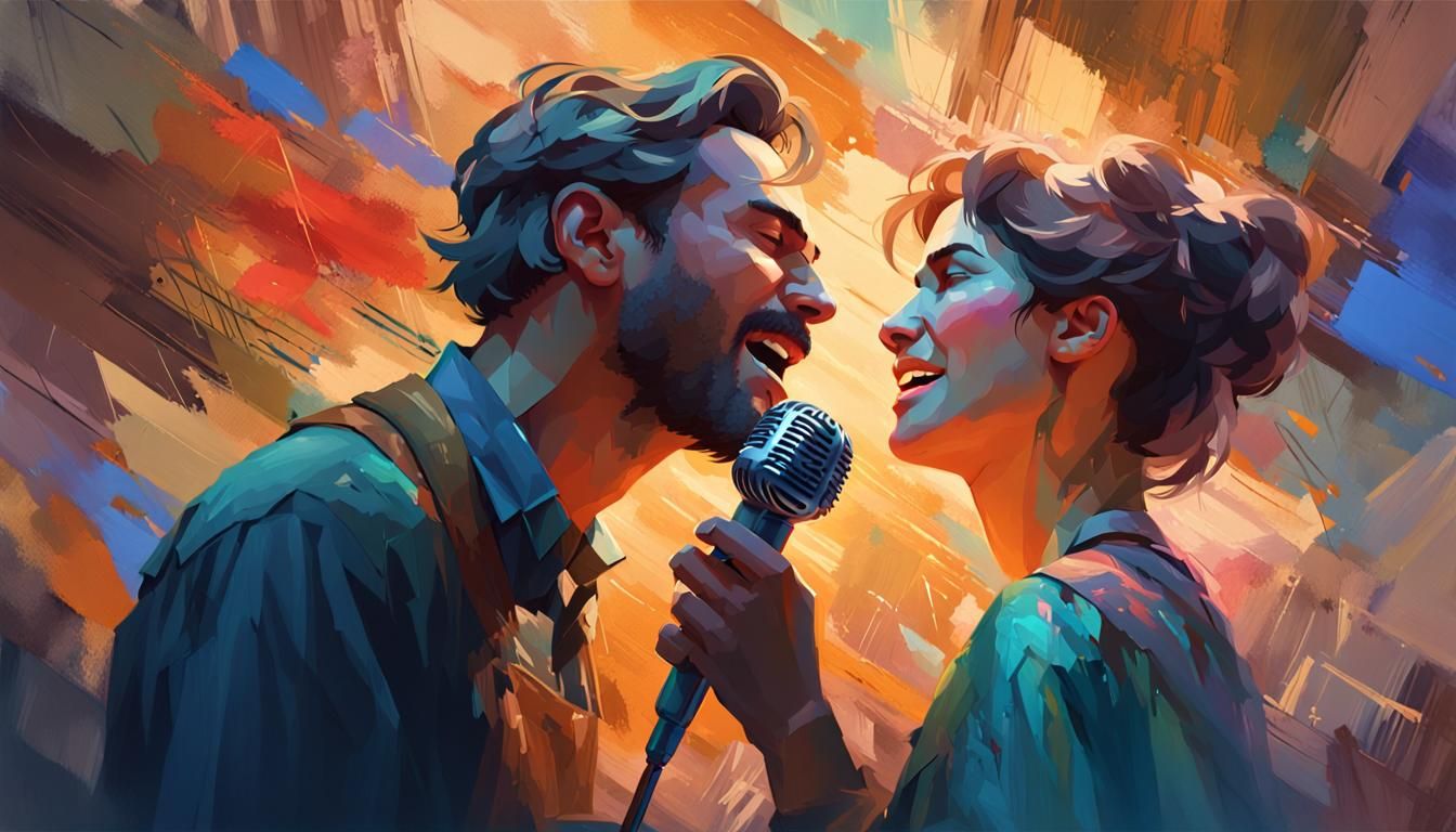 Singing Duet in Impressionistic Style
