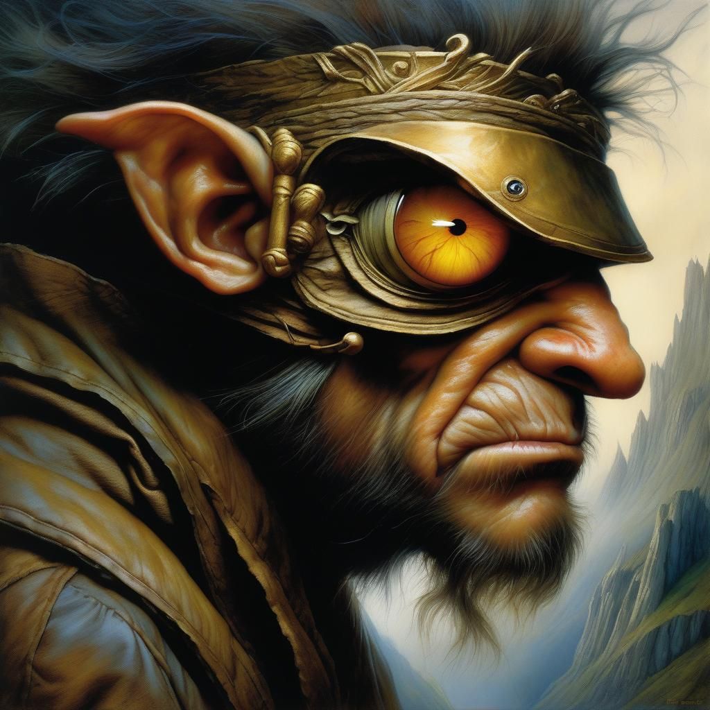 Cyclops Portrait in Oil Painting Style