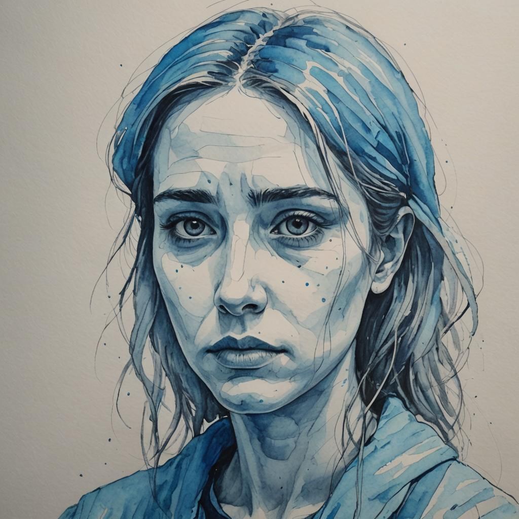 Sadness and Loneliness in Blue Tones