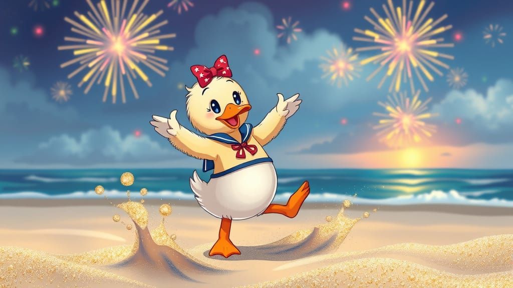 Duckling's Fourth of July Beach Celebration