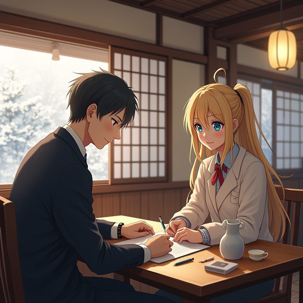 A Japanese Professor Teaches Language in a Traditional Tokyo...