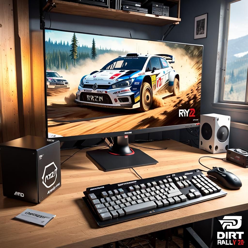 Dirt rally 2.0 on 4k monitor,CLX Set Gaming Desktop AMD Ryzen, GeForce RTX, 2TB NVMe M.2 SSD, 6TB HDD, Windows 11 Home...