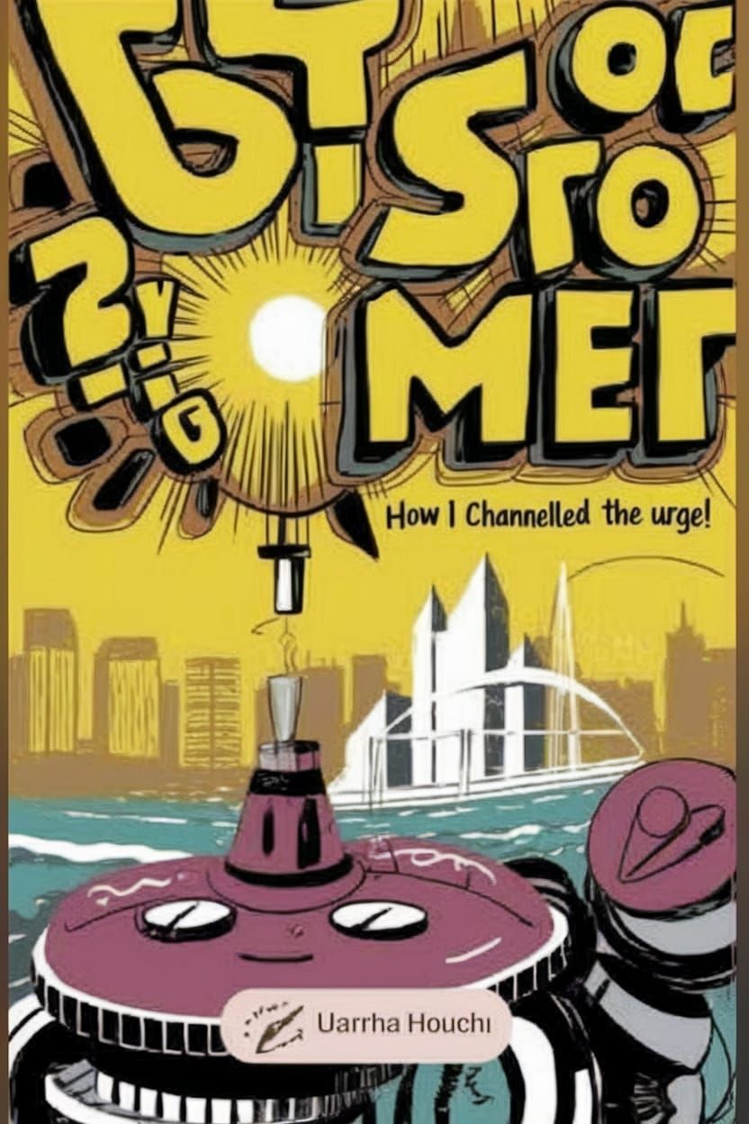 Giant Robot of Sunset Boulevard in Vibrant Cyberpunk Style