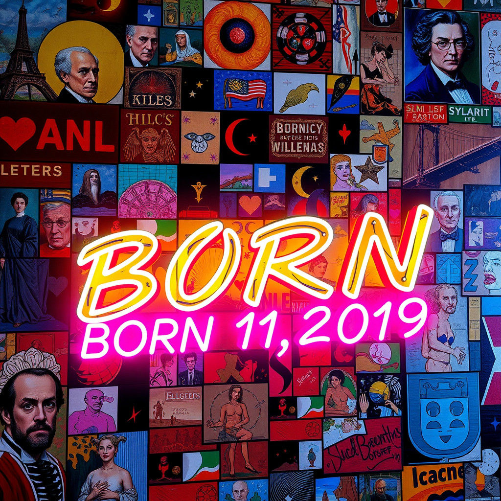 Vibrant Mosaic Wall Art with Neon Sign