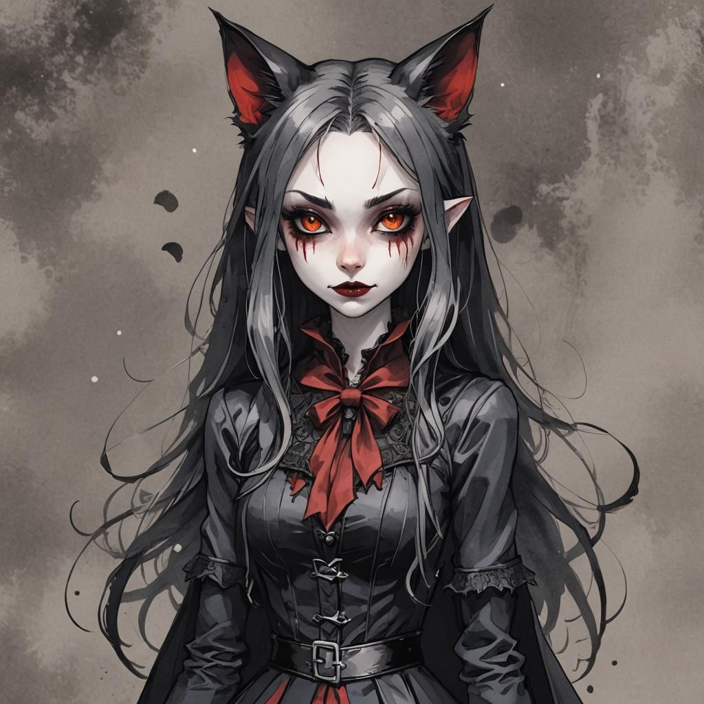 Cat Girl Vampire: A Whimsical Undead Fusion