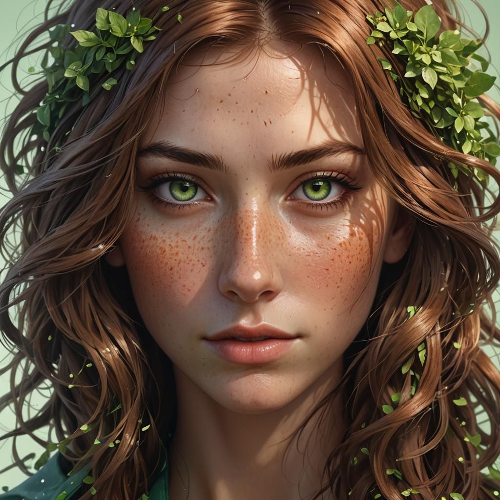 Fox Girl Hyperrealistic Portrait in Digital Art Style