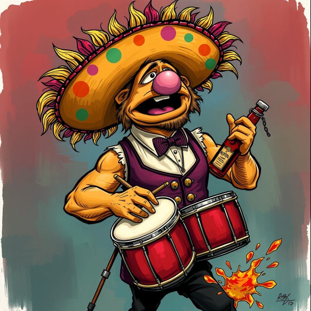 Animal From The Muppets Plays Drums