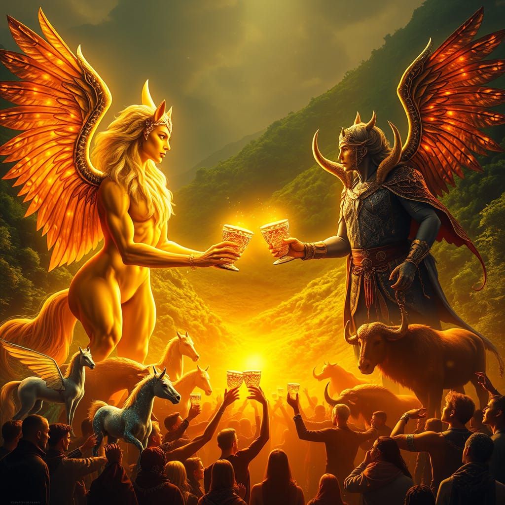 Guardians of the Solstice: Radiant Light and Mysterious Dark...