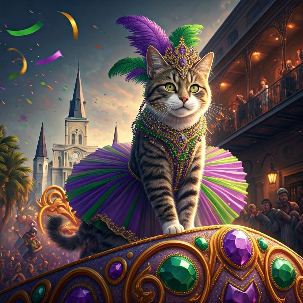 Mardi Gras Cat