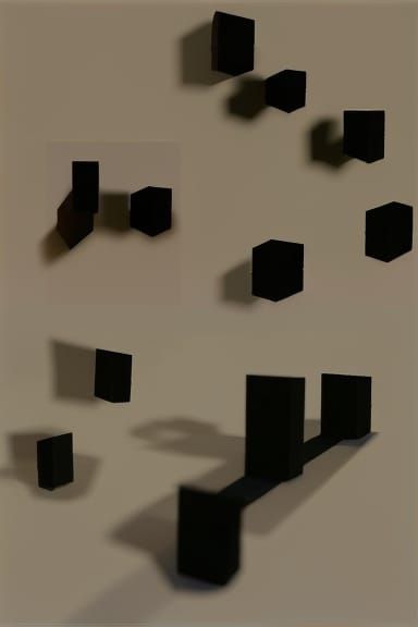 Monochrome 3D Music Visualization in Bauhaus Style