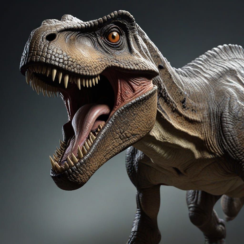 Ancient Tyrannosaurus Rex in Hyperrealistic Detail