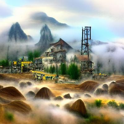 Misty Mountain Wasteland Mining Town
