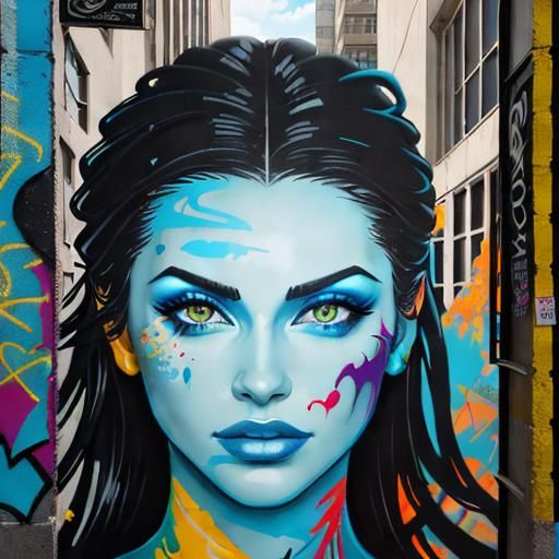 Dynamic Graffiti Art in Urban Street Style