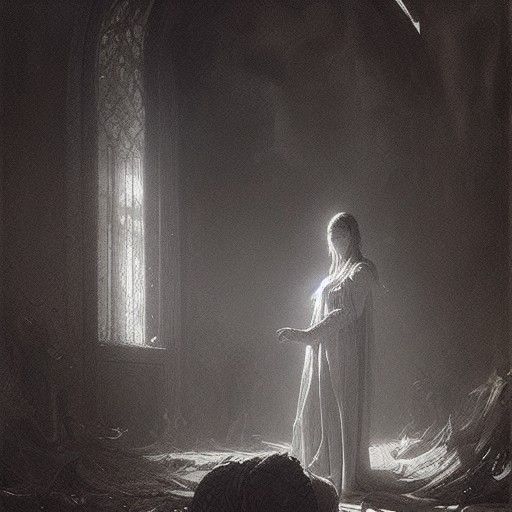 Gothic Horror Illustration in Doré and Rutkowski Style