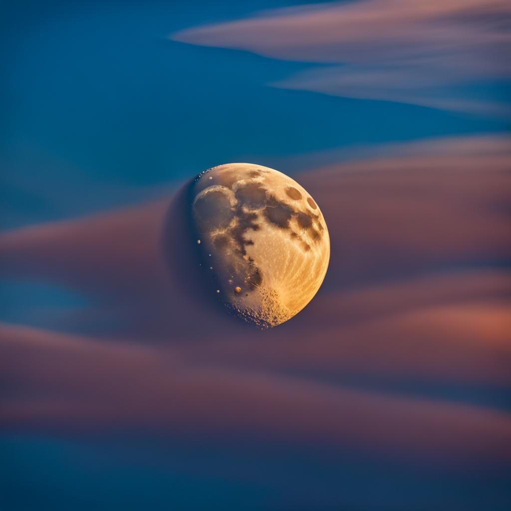 Dramatic Close-Up Photograph of the Moon's Craters