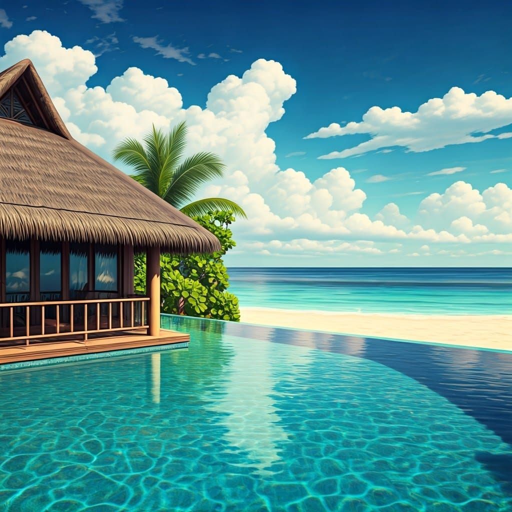 Surreal Tropical Oasis in Cosmic Holographic Style