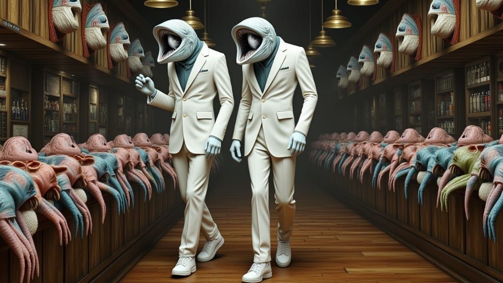 Fish Tennis Pros Enter Surreal Sports Bar