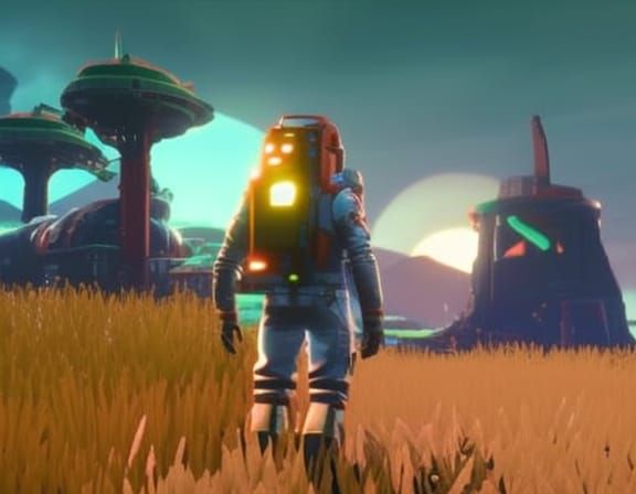 Dramatic Nightscape with Raytracing and Vibrant Colors