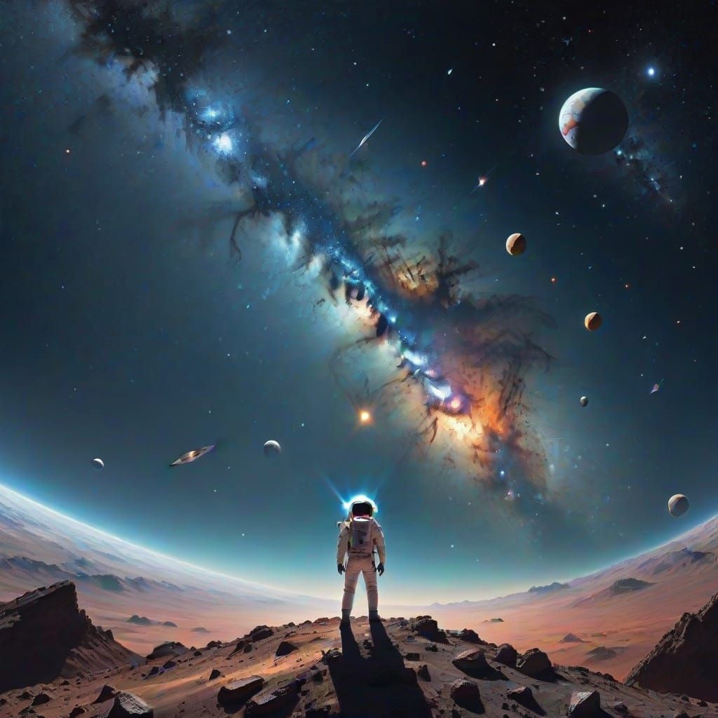 Cosmic Space Scene: An AI Generated Image