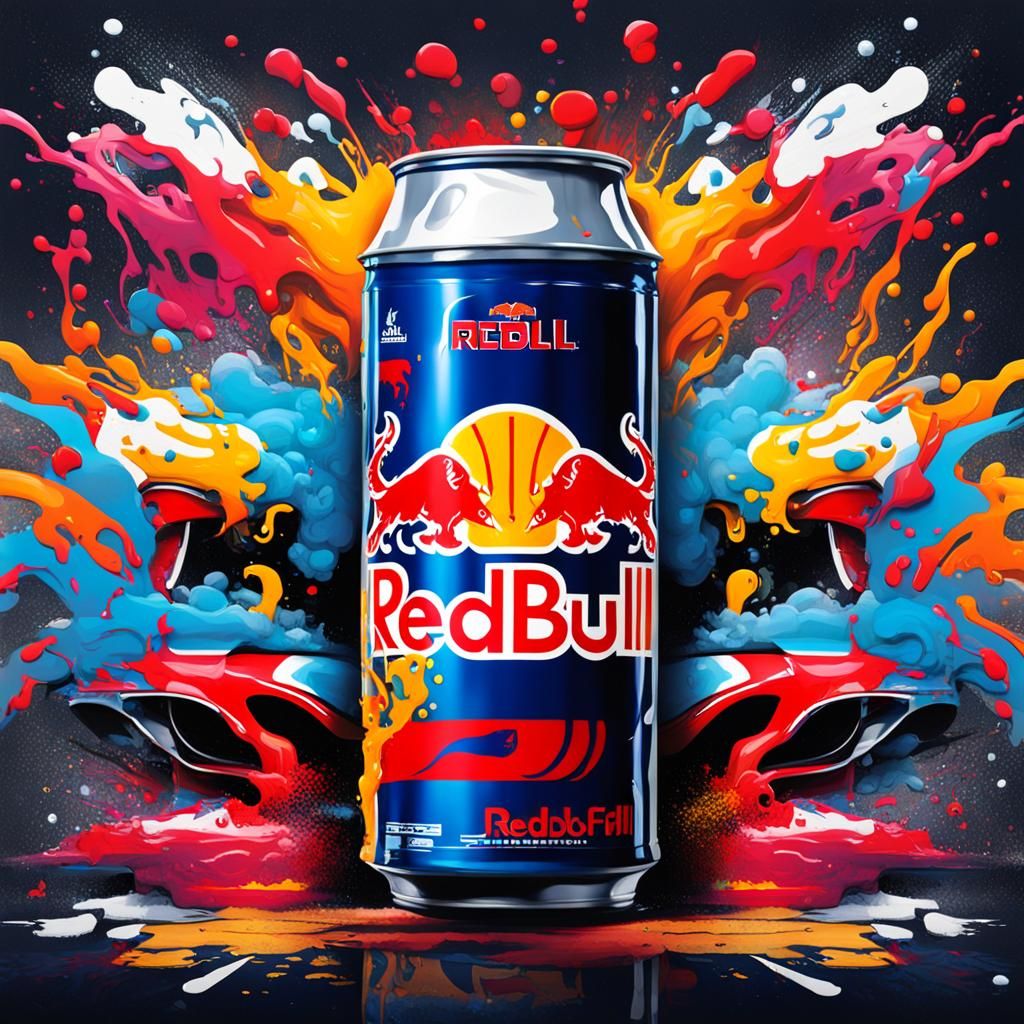 Redbull F1 Car in Graffiti Street Art