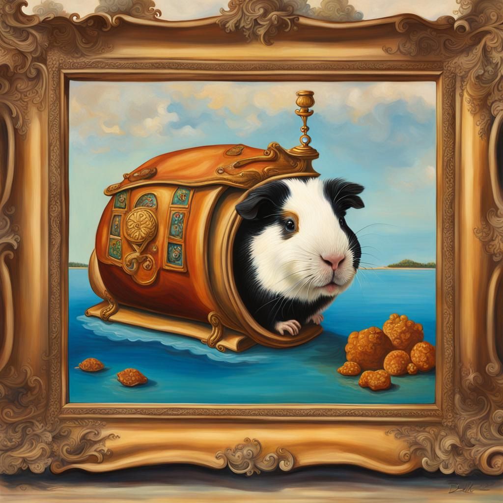Surreal Guinea Pig in Florida, Dali Style