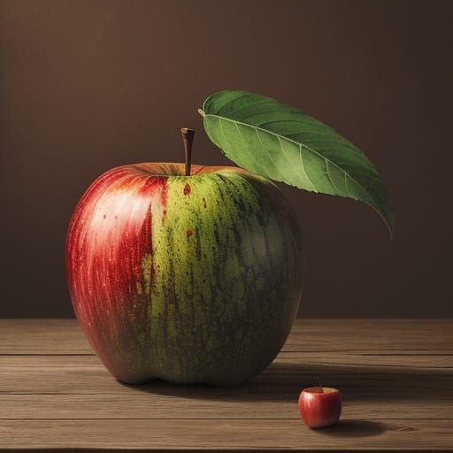 Vibrant Red Apple in Warm Light